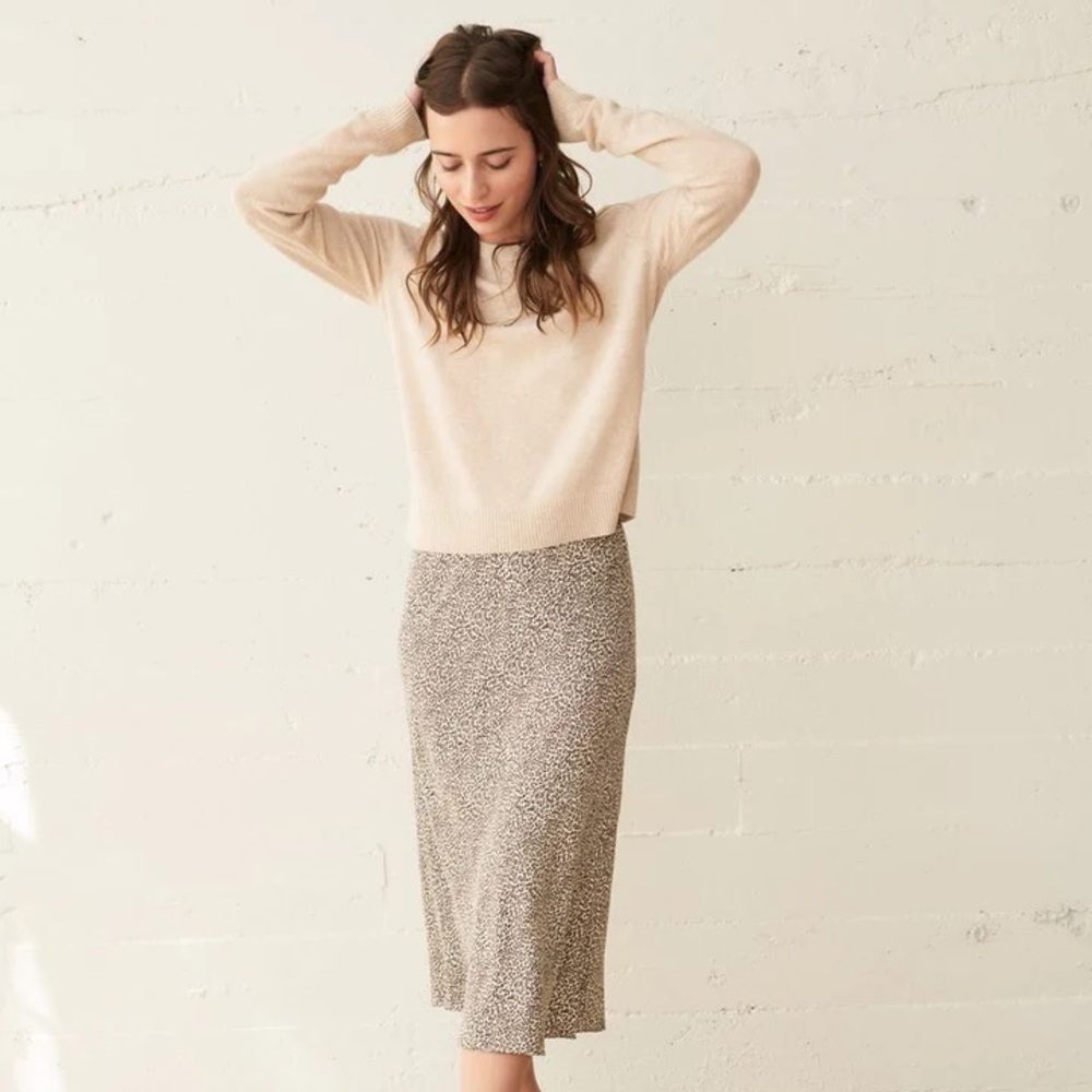 Jenni Kayne Everyday lightweight sweater in oatmeal, sz XL